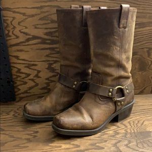 Brown Leather Boots-FRYE boot Dupe!
